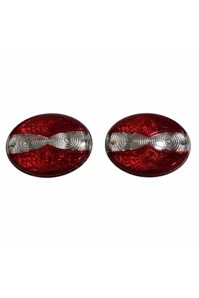 ÇERAY Stop Lambası Çok Amaçlı Oval Tip (KIRMIZI-BEYAZ-KIRMIZI) (190*149 MM) (2 AD) ürün görseli 1