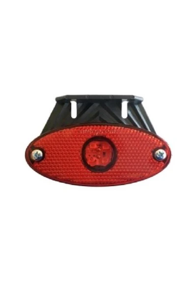 TAS 12V-24V YAN İKAZ LAMBASI SİDE MARKER KIRMIZI OVAL (4 LEDLİ) ürün görseli 1