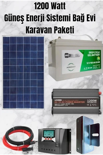 maxcam 1200 WATT TV, Aydınlatma Güneş Enerji Sistemi Paketi Bağ Evi Ve Karavan Solar Sistem ürün görseli 1