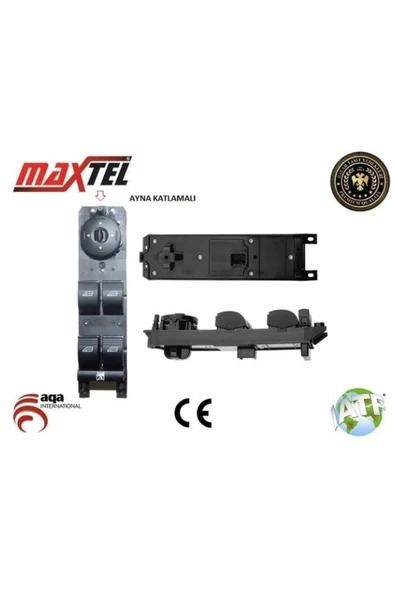Maxtel CAM KALDIRMA ANAHTARI FOCUS-C-MAX SOL ÖN DÖRTLÜ 08-13 -3 PIN-KROM-KATLANIR AYNA AM5T14A132CA AM5T14A ürün görseli 1