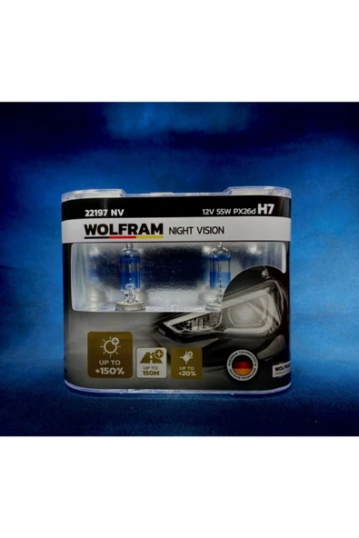 WOLFRAM Nıght Vısıon H7 12v 55w +150 Fazla Işık ürün görseli 1