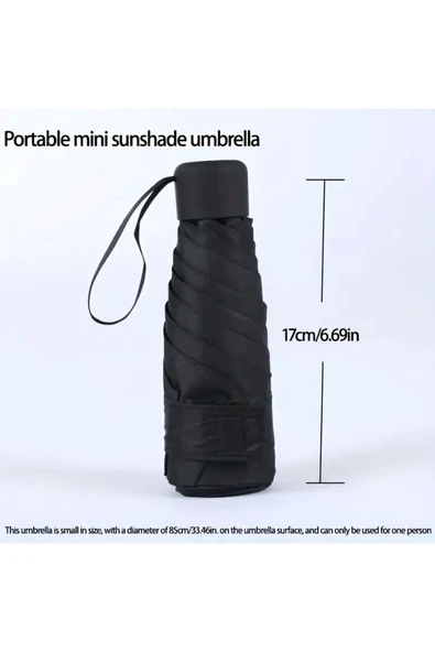 MORESUN Kompakt 6-Rib Mini Katlanabilir Şemsiye ürün görseli 1