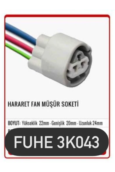 fuhe Fhe 3k043 3 Pin Oto Elektrik Tesisat Soketi ürün görseli 1