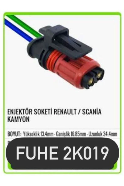 fuhe 2k019 Enjektör Soketi Renault / Scania Kamyon ürün görseli 1