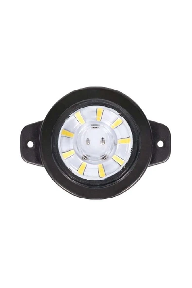 FORMPLAS Yuvarlak İşaret Lamba Lensli Cam 9 Led'Li 12V-24V Beyaz - FR0161-W ürün görseli 1