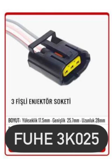 fuhe Fhe 3k025 3 Fişli Enjektör Soketi ürün görseli 1