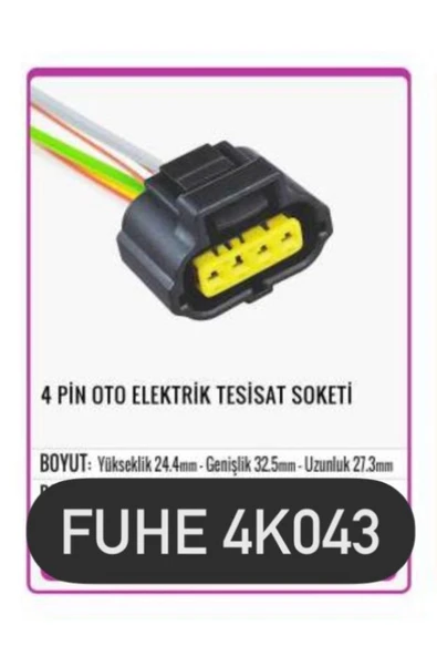 fuhe Fhe 4k043 4 Pin Oto Elektrik Tesisat Soketi ürün görseli 1