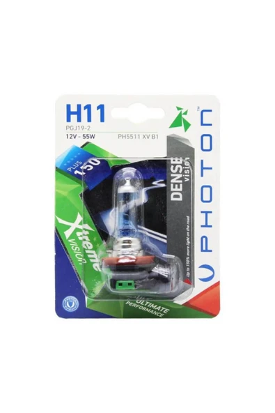 Photon H11 12V 55W XTREME VISION +%150 FAZLA IŞIK (TEKLİ BLISTER) ürün görseli 1