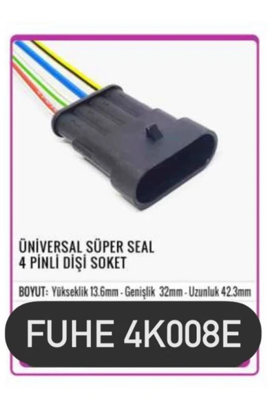 fuhe Fhe 4k008e Üniversal Süper Seal - 4 Pinli Dişi Soket ürün görseli 1