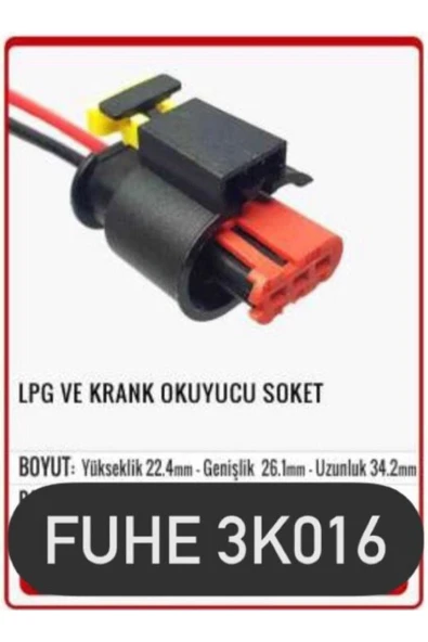 fuhe Fhe 3k016 Lpg Ve Krank Okuyucu 3 Pin Oto Elektrik Tesisat Soketi ürün görseli 1