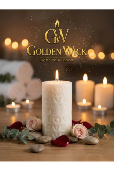 MORESUN Golden Wick “Beyaz Sabun ” Kokusu Silindir Mum ürün görseli 1