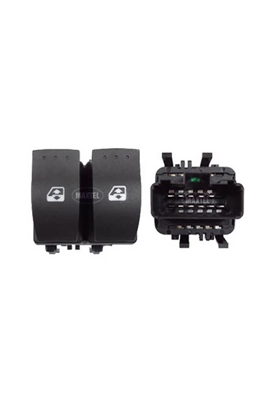 Maxtel Cam Kaldırma Anahtarı Renault Megane Iı Master Ön Sol 10 Pin Çiftli (siyah)oem-8200315034 18204034 ürün görseli 1