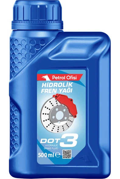 Petrol Ofisi Dot 3 Hidrolik Fren Yağı 500 Ml ürün görseli 1