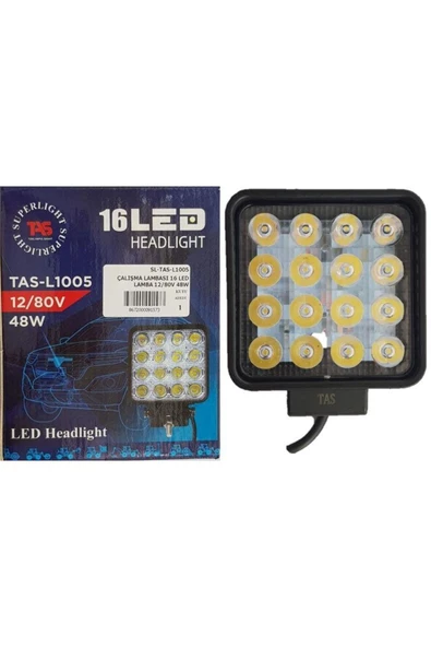 OEM 16 LEDLİ ÇALISMA LAMBASI 12/80V 48W (SL-TAS-L1005) NS ürün görseli 1