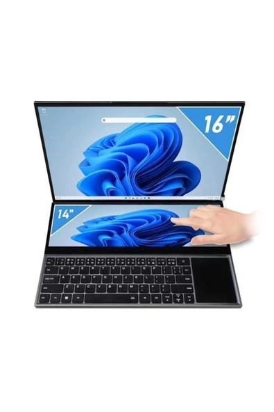 Diamond Duo Ds1630 Ci7 10850H 16Gb 512Gb Nvme Ssd Çift Ekran 16 Inc Dokunmatik Freedos Notebook Taşınabilir Bilgisayar ürün görseli 1