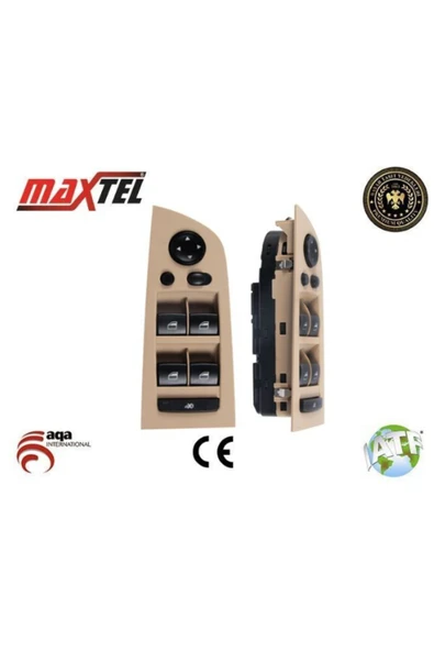 Maxtel ÖzLina   CAM KALDIRMA ANAHTARI  BMW 3 SERI E90, E91 X1 BEJ SOL 61319217334 ürün görseli 1