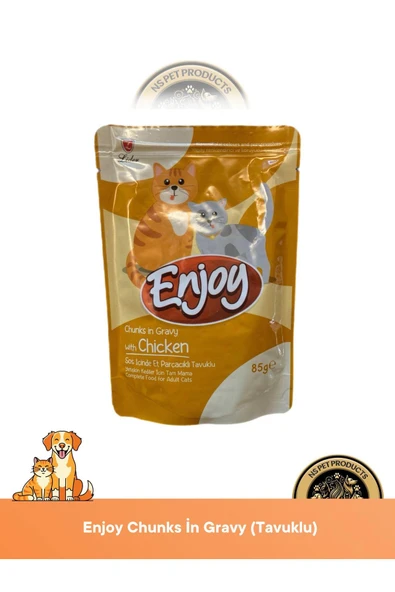 ENJOY POUCH ET PARÇACIKLI TAVUKLU KEDİ 85 GR ürün görseli 1