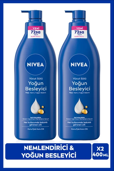 NİVEA YOĞUN BESLEYİCİ VÜCUT SÜTÜ 400 ML ürün görseli 1