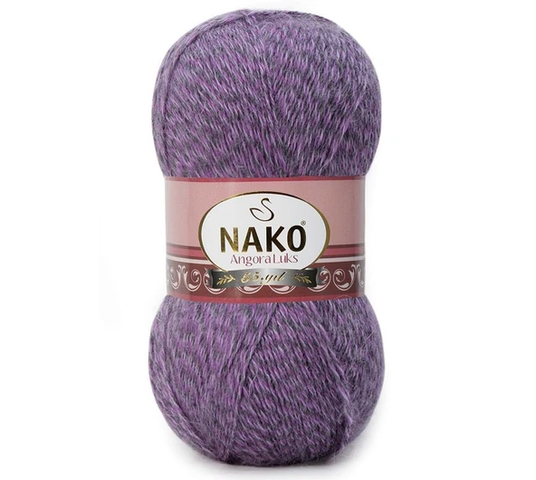 Nako Angora Luks 21360 Lila Muline 5 Adet Örgü İpi ürün görseli 1