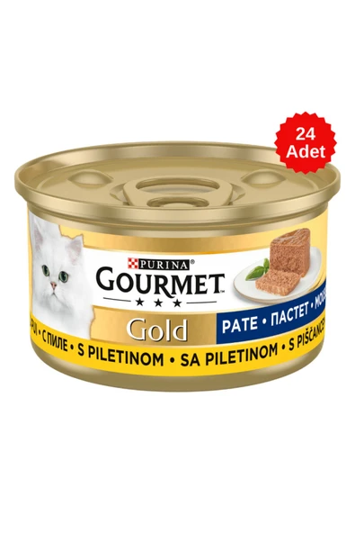Purina Gourmet Gold Kıyılmış Tavuklu Yetişkin Kedi Konserve Maması 24 x 85 G ürün görseli 1