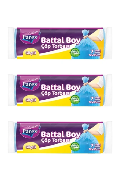 Parex Güçlü Çöp Torbası Battal Boy 3 Pkt ürün görseli 1