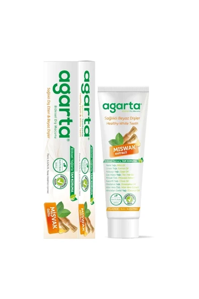 AGARTA BİTKİSEL TAM KORUMA DİŞ MACUNU MİSVAK 100ML ürün görseli 1