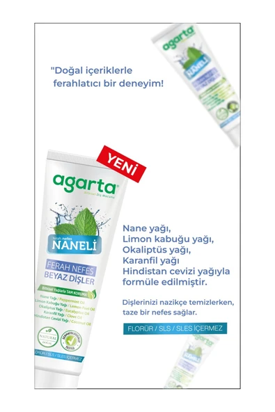 AGARTA BİTKİSEL TAM KORUMA DİŞ MACUNU NANE 100 ML - Resim 3