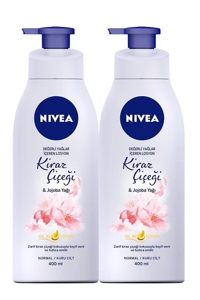 NİVEA VÜCUT BAKIM LOSYON KİRAZ ÇİÇEĞİ JOJOBA 400ML ürün görseli 1