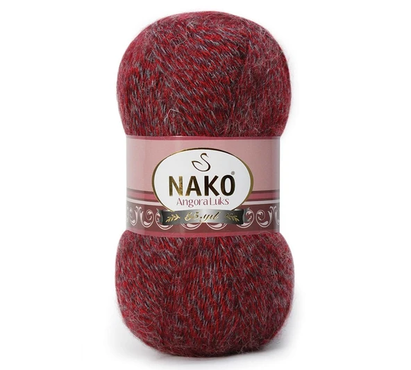 Nako Angora Luks 21359 Bordo Muline 5 Adet Örgü İpi ürün görseli 1