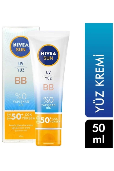 NİVEA SUN BB SPF 50+ UV YÜZ KREMİ 50 ML 1 ADET ürün görseli 1