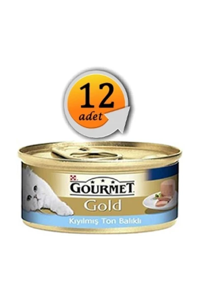 Purina Gourmet Gold Kıyılmış Ton Balıklı Konserve Yetişkin Kedi Maması 12 x 85 G ürün görseli 1