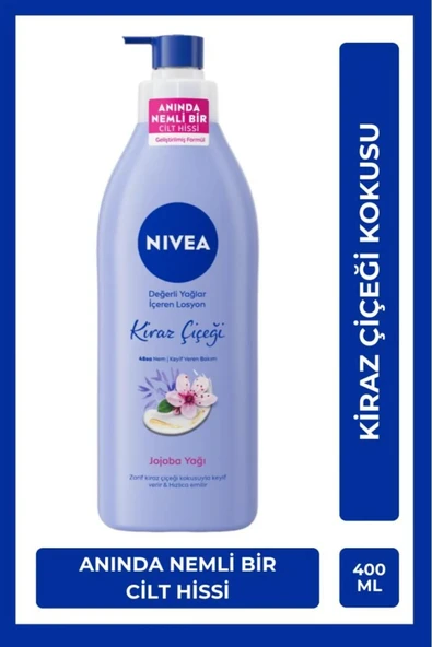 NİVEA VÜCUT BAKIM LOSYON KİRAZ ÇİÇEĞİ JOJOBA 400ML ürün görseli 1