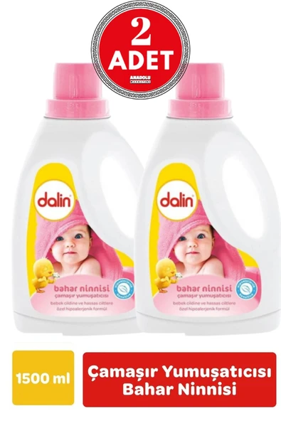 DALİN ÇAMAŞIR YUMUŞATICI BAHAR NİNNİSİ 1500ML 2 ADET ürün görseli 1