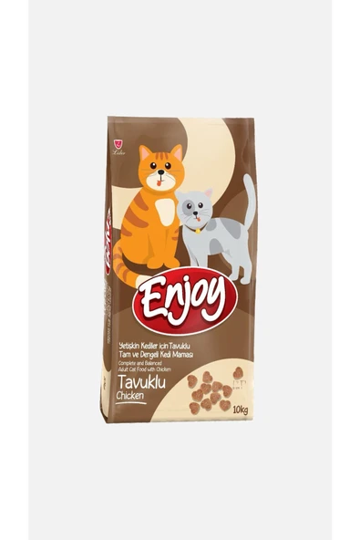 ENJOY TAVUKLU YETİŞKİN KEDİ MAMASI 10 KG 1 ADET ürün görseli 1
