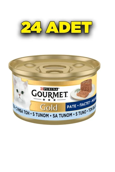 Gourmet Gold Kıyılmış Ton Balıklı Konserve Yetişkin Kedi Maması 24 x 85 G ürün görseli 1