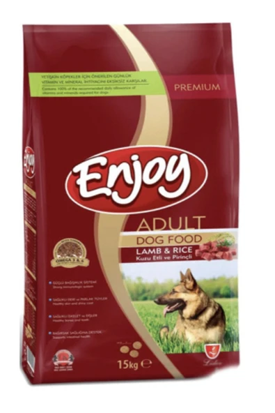 ENJOY KUZU VE PİRİNÇLİ YETİŞ. KÖPEK MAMASI 15 KG 1 ADET ürün görseli 1