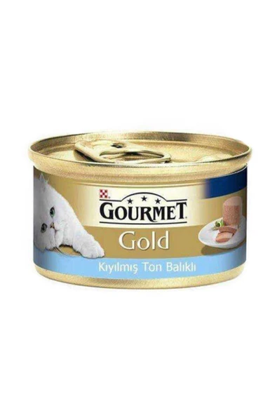 Gourmet Gold Kıyılmış Ton Balıklı Konserve Yetişkin Kedi Maması 24 x 85 G ürün görseli 1