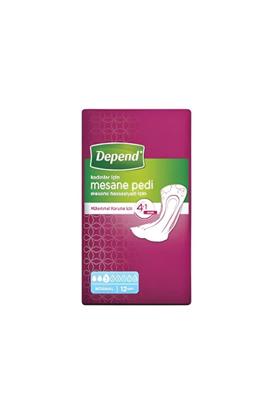 DEPEND MESANE PEDİ KADIN NORMAL 12 Lİ 1 PAKET ürün görseli 1