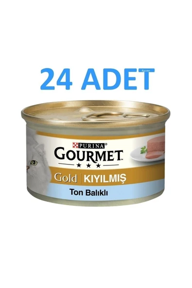 Gourmet Gold Kıyılmış Ton Balıklı Konserve Yetişkin Kedi Maması 24 x 85 G ürün görseli 1