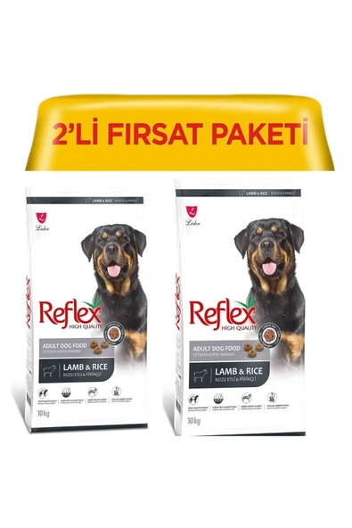 REFLEX KUZU ETİ&PİRİNÇ ADULT KÖPEK MAMA 10 KG ürün görseli 1