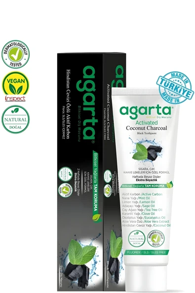 AGARTA DİŞ MACUNU AKT. KARBON HİND.CEV.ÖZLÜ 100 ML ürün görseli 1