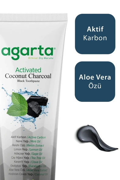 AGARTA DİŞ MACUNU AKT. KARBON HİND.CEV.ÖZLÜ 100 ML ürün görseli 1