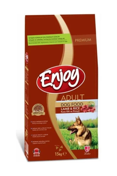 ENJOY KUZU VE PİRİNÇLİ YETİŞ. KÖPEK MAMASI 15 KG 1 ADET ürün görseli 1