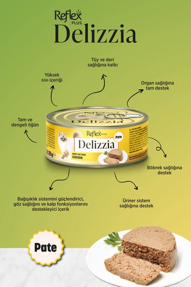 REFLEX PLUS DELİZZİA KIYILMIŞ TAVUKLU MAMA 85 GR - Resim 2