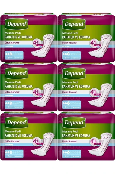 DEPEND MESANE PEDİ KADIN NORMAL 12 Lİ 4 PAKET ürün görseli 1