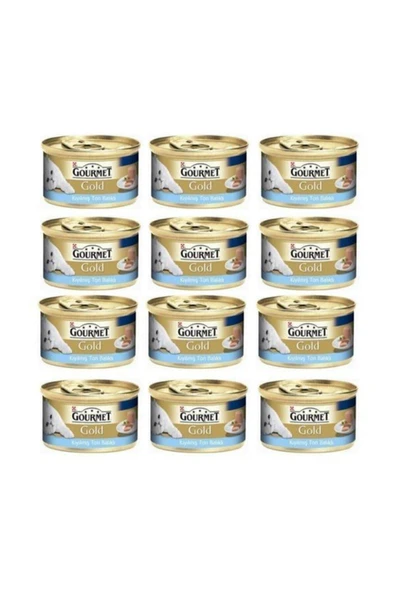 Purina Gourmet Gold Kıyılmış Ton Balıklı Konserve Yetişkin Kedi Maması 12 x 85 G ürün görseli 1