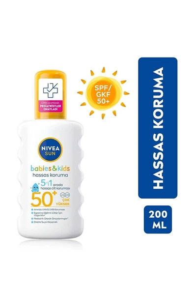 NİVEA ÇOCUKLAR İÇİN GÜNEŞ KORUYUCU SPREY 200 ML 1 ADET ürün görseli 1