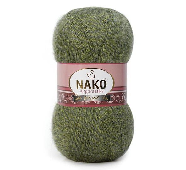 Nako Angora Luks 21358 Yeşil Muline 5 Adet Örgü İpi ürün görseli 1