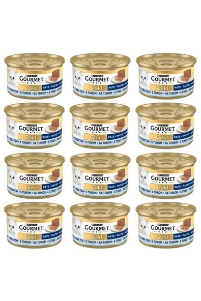 Purina Gourmet Gold Kıyılmış Ton Balıklı Konserve Yetişkin Kedi Maması 12 x 85 G ürün görseli 1