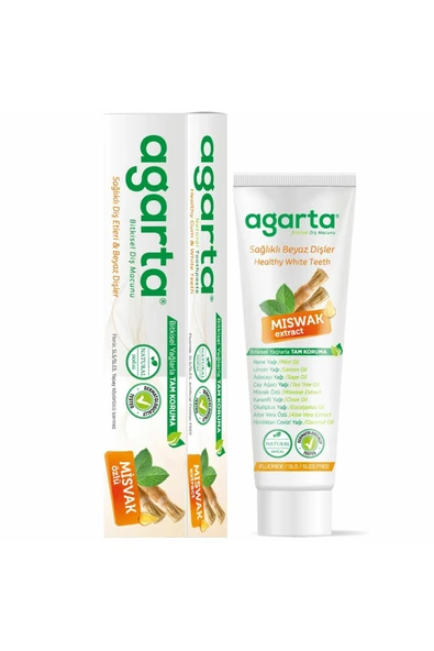 AGARTA BİTKİSEL TAM KORUMA DİŞ MACUNU MİSVAK 100ML ürün görseli 1